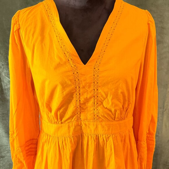 J. Crew Dresses & Skirts - J. Crew Gold Boho Peasant Long Sleeve Midi Dress-Small
